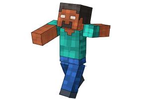 300x200 How To Draw Minecraft Step - Drawing Minecraft Characters