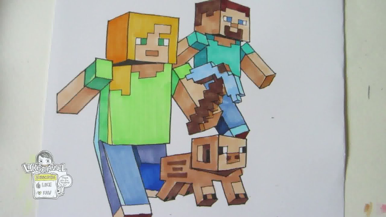 1280x720 How To Draw Minecraft Characters - Drawing Minecraft Characters
