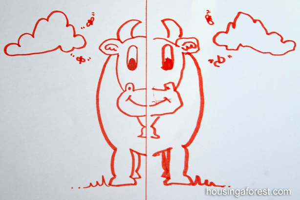 614x410 Mirror Symmetry Drawing Housing A Forest - Drawing Mirror