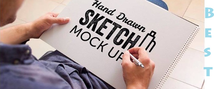 680x285 Best Hand Drawn Sketch Mockup - Drawing Mockup Psd