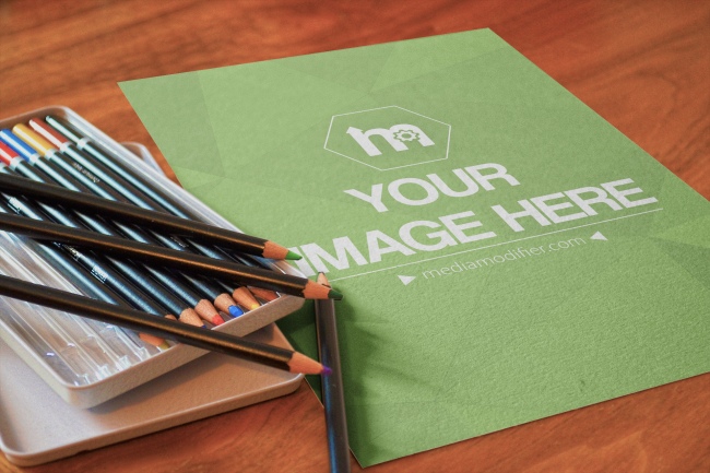 650x433 Realistic Pencil Sketch Image Effect - Drawing Mockup Psd