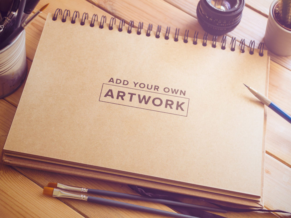 1000x750 Sketch Book Free Mockup Free Mockup - Drawing Mockup Psd