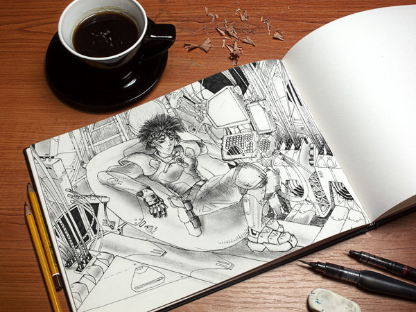 600x450 Free Sketchbook Mockups For Creative Mind! Free Templates - Drawing Mockup Psd