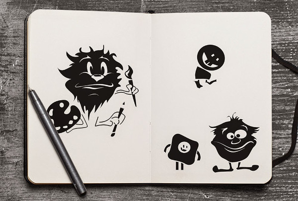 600x405 Free Sketchbook Mockups - Drawing Mockup Psd