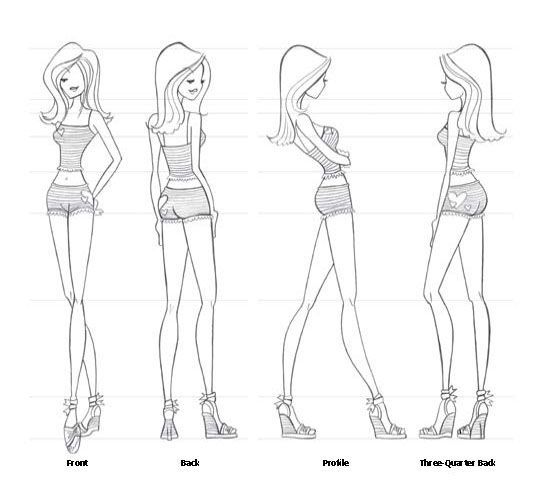540x488 Fashion Model Poses For Drawing Coffee Fashion Figure Drawing - Drawing Model Poses