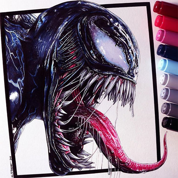 615x617 Most Amazing Venom Movie - Drawing Movie