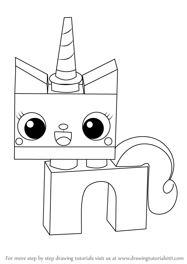 598x844 Learn How To Draw Princess Unikitty From The Lego Movie - Drawing Movie