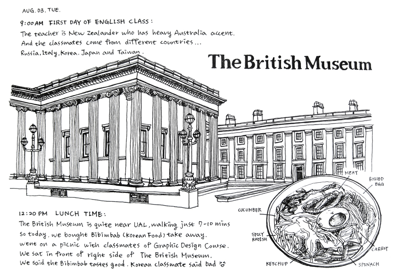 800x560 london drawing diary picnic in the british museum daizy gallery - Drawing Museum