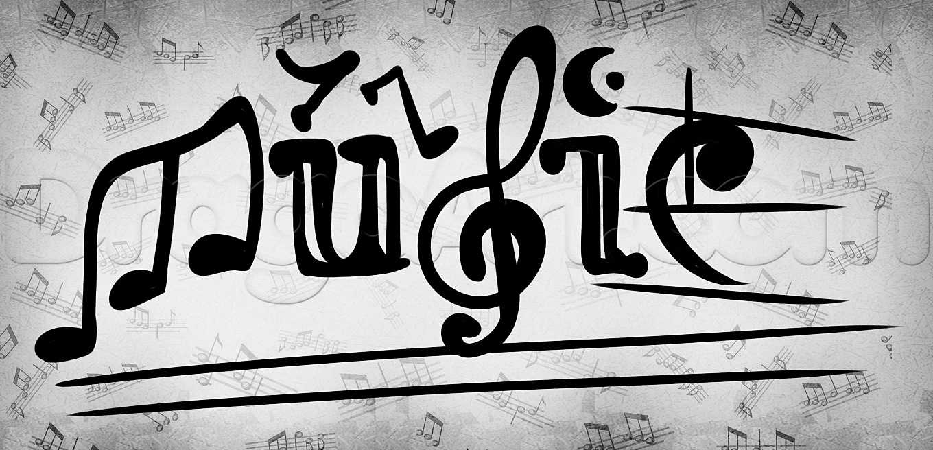 1360x656 Drawing A Music Tattoo, Step - Drawing Music
