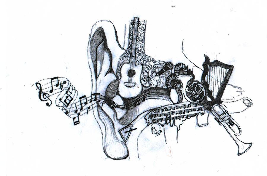 900x594 Music To My Ears Drawing - Drawing Music