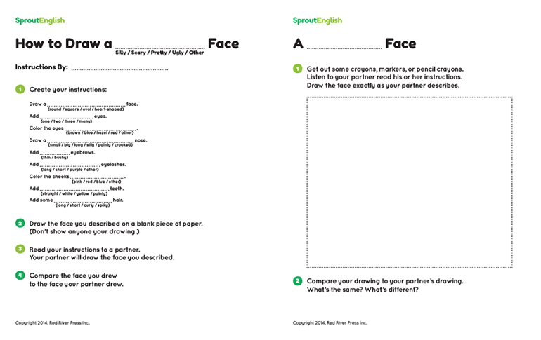 770x485 draw my face listening activity sprout english - Drawing My Face