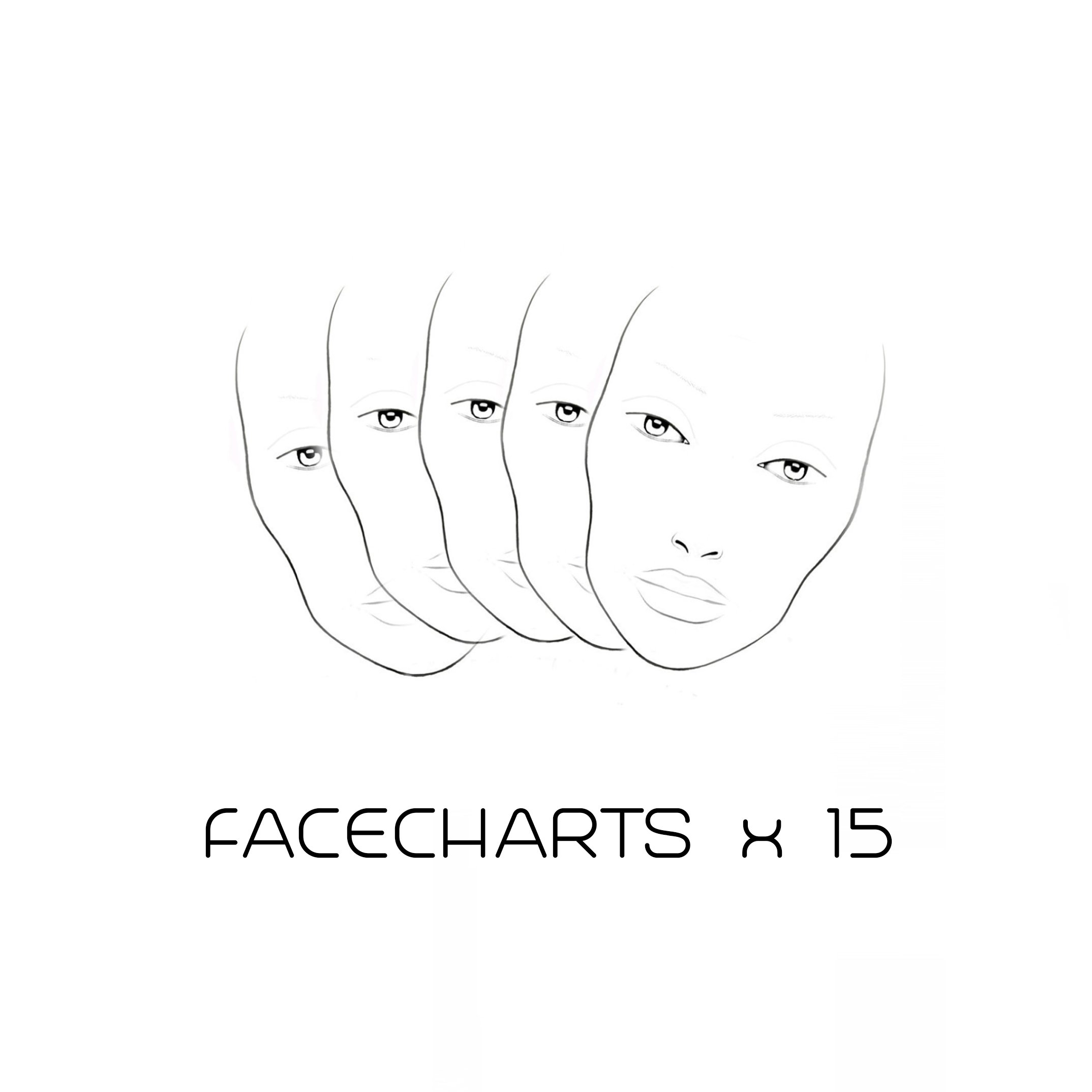2148x2148 my face charts makeup collective - Drawing My Face
