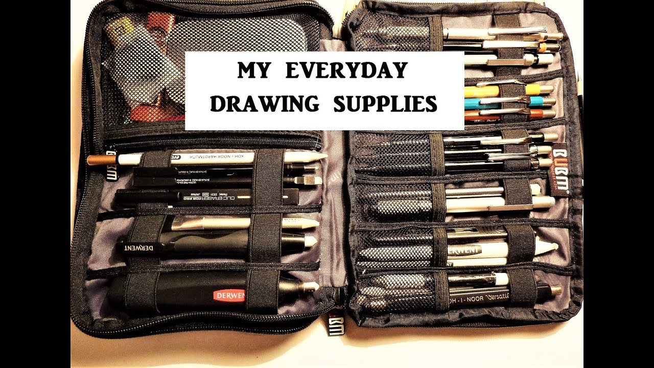 1280x720 Graphite Drawing Supplies Materials, What's In My Pencil Case - Drawing My Photo In Pencil