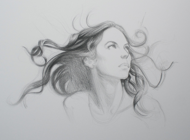 640x473 How To Draw Hair Part Two - Drawing My Photo In Pencil