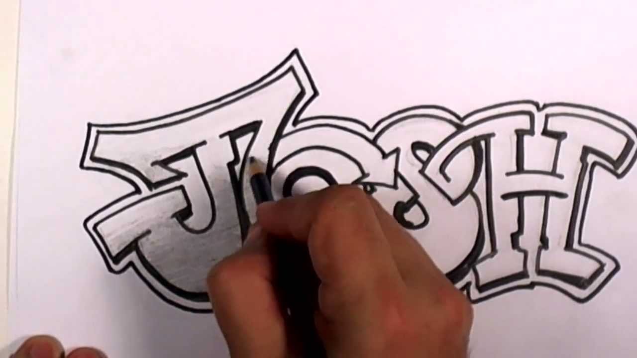 1280x720 Graffiti Writing Josh Name Design - Drawing Names