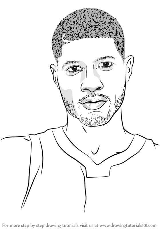 563x800 Learn How To Draw Paul George - Drawing Nba Players