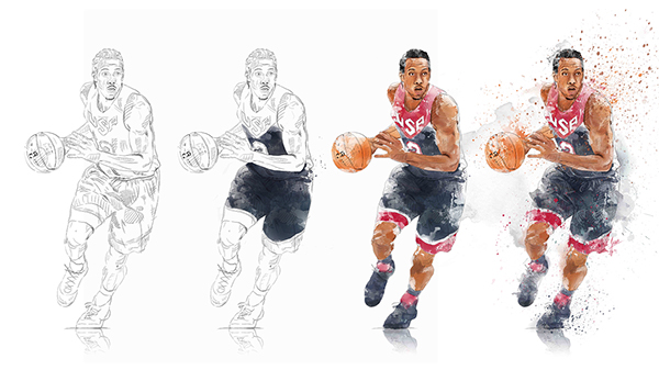 600x337 Nba Players On Wacom Gallery - Drawing Nba Players