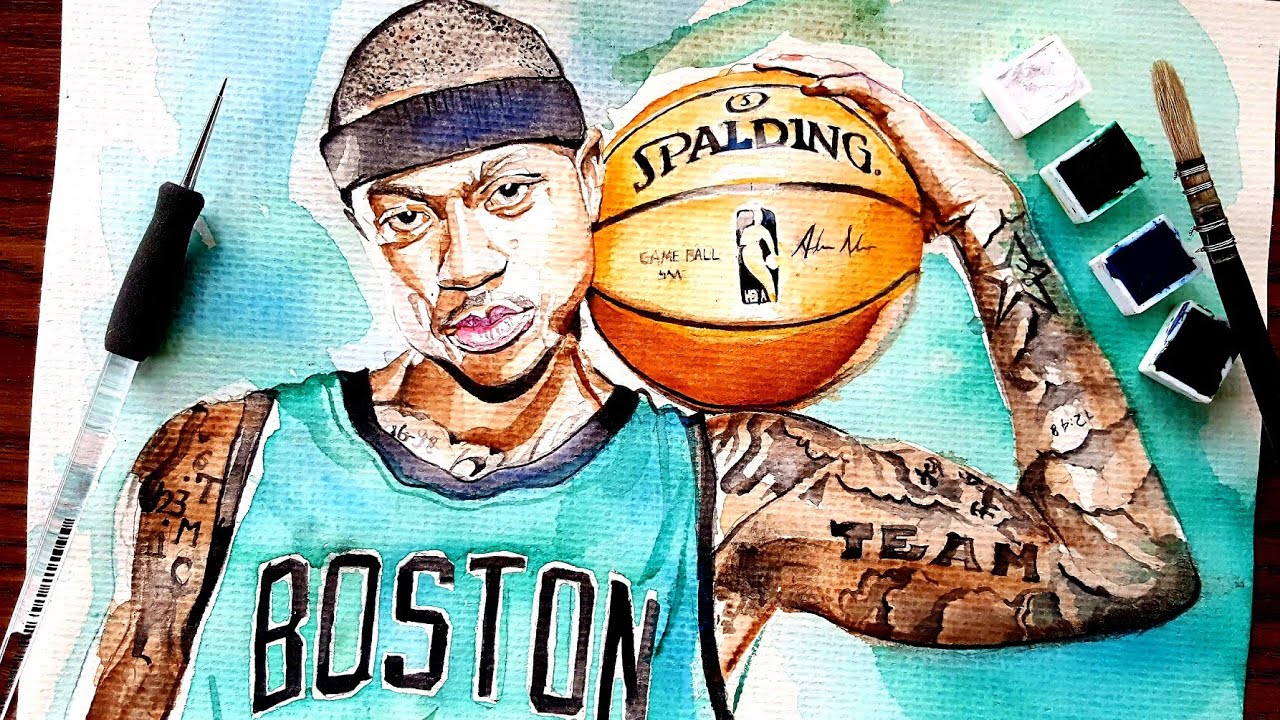 1280x720 Speed Drawing Realistic Nba Player Thomas Boston Celtics - Drawing Nba Players
