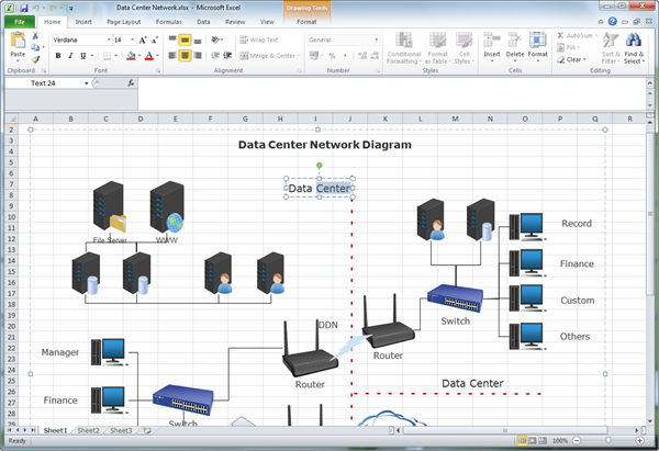 600x411 Create Network Diagram For Excel - Drawing Network Diagram