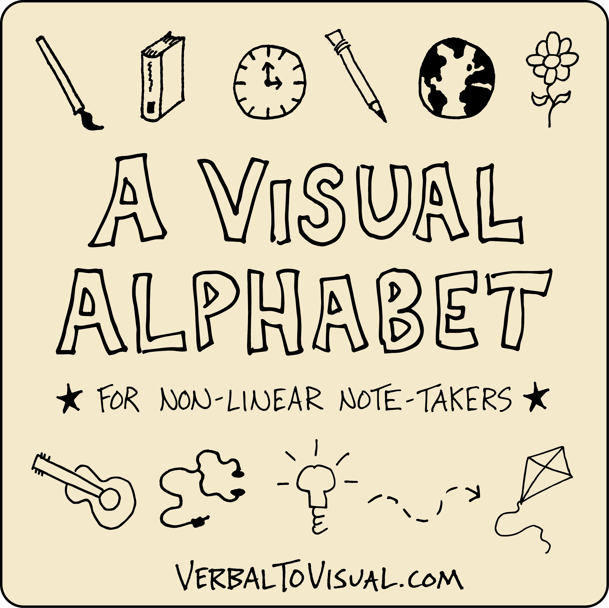 2053x2052 d is for drawing a visual alphabet for non linear note takers - Drawing Note Taking