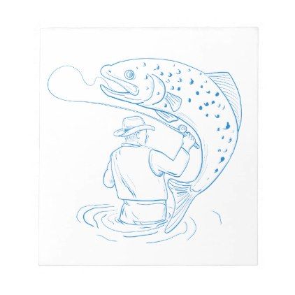 422x422 fly fisherman trout fishing drawing notepad - Drawing Notepad