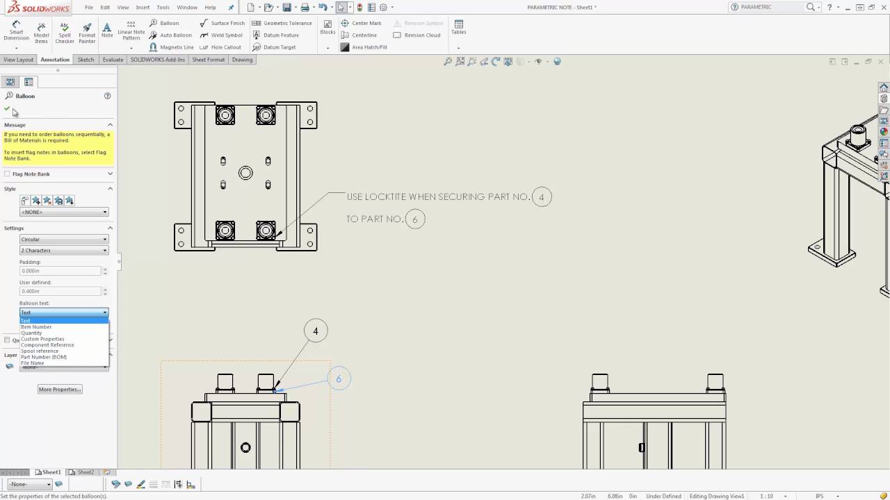 1280x720 Solidworks - Drawing Notes