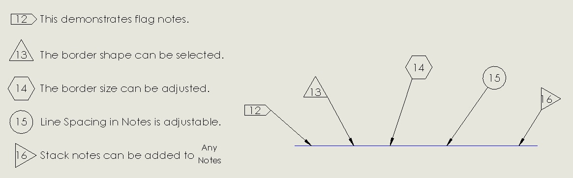 1165x362 Solidworks Flag Note, What Are They And How To Add Them - Drawing Notes