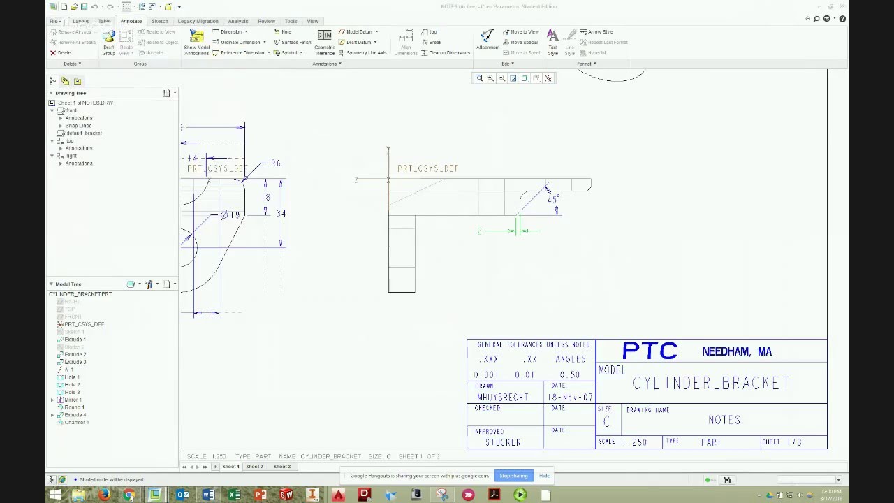 1280x720 Creating Parametric Drawing Notes In Creo - Drawing Notes