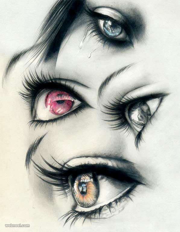 597x770 Drawing Of Eyes - Drawing Of
