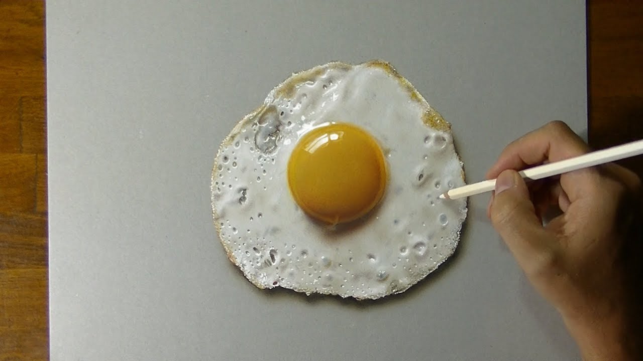 1280x720 Drawing Of A Fried Egg - Drawing Of A