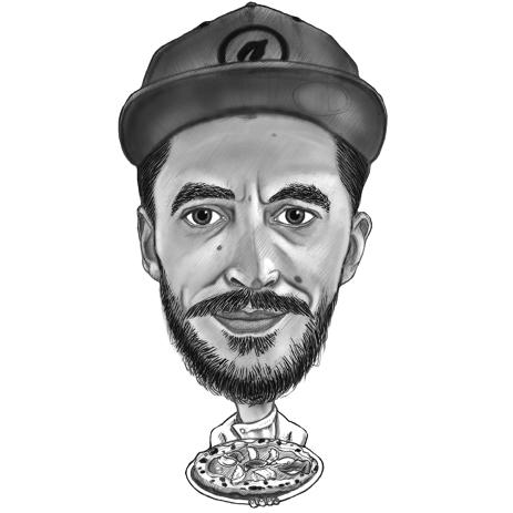 463x463 Man Cooking Chef Cartoon Sketch Hand Drawn In Pencil - Drawing Of A Black Man