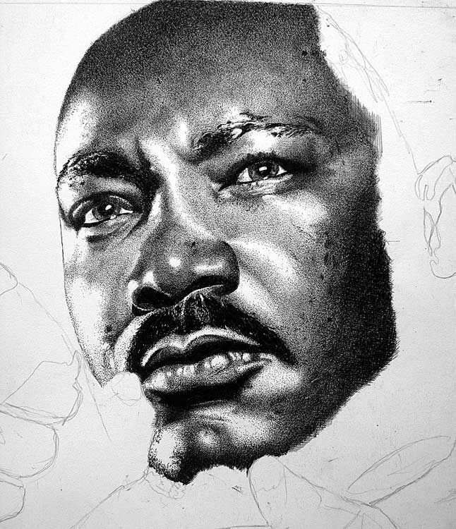 646x750 Through The Eyes Of John Baselmans Step - Drawing Of A Black Man