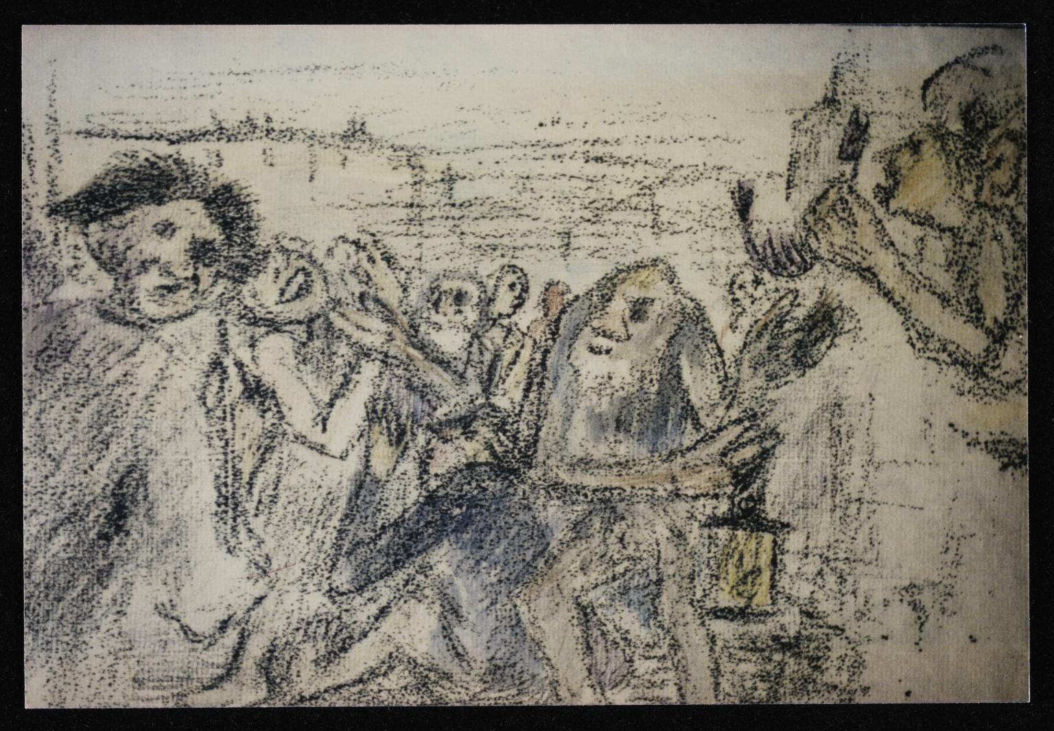 1536x1065 photograph of a drawing of a crowd of people', anonymous tate - Drawing Of A Crowd