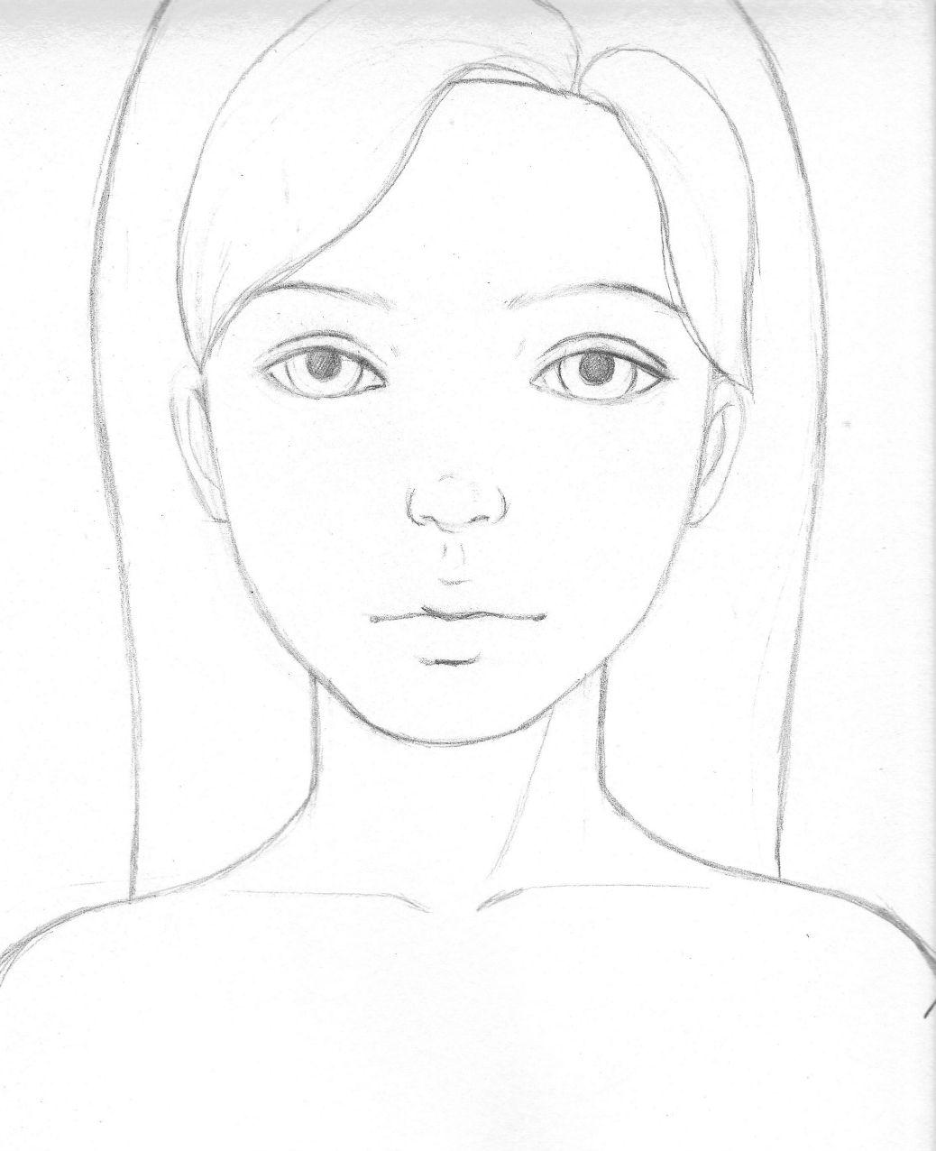 Drawing Of A Girl Easy For Kids At Paintingvalley Com Explore Collection Of Drawing Of A Girl Easy For Kids