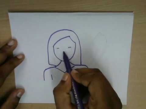 480x360 How To Draw A Girl Easy Step - Drawing Of A Girl Easy For Kids