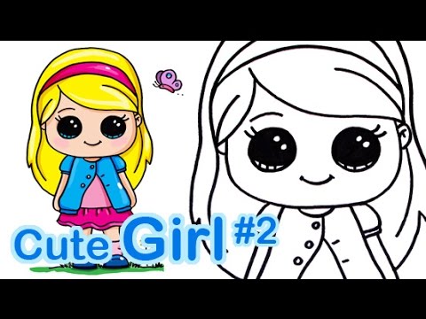 480x360 How To Draw A Girl Cute And Easy - Drawing Of A Girl Easy For Kids
