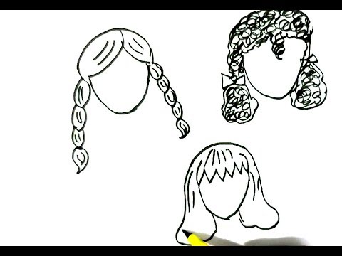 480x360 How To Draw Girls Hairstyles Easy Steps For Children, Kids - Drawing Of A Girl Easy For Kids