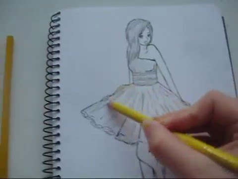 480x360 How To Draw A Girl In A Yellow Dress - Drawing Of A Girl In A Dress