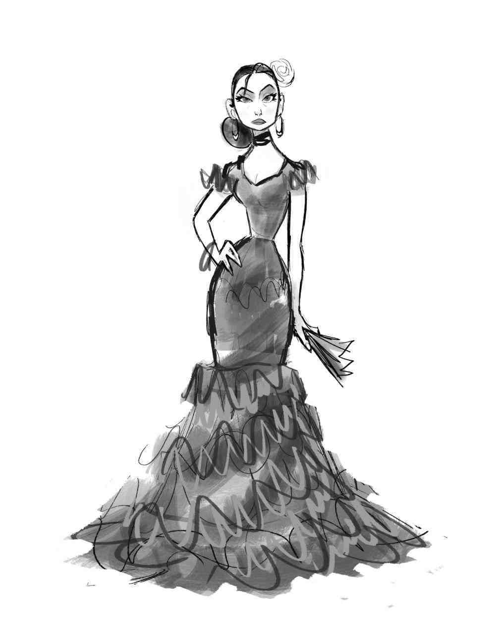 1011x1288 Tumblr Girl With Dress Drawing - Drawing Of A Girl In A Dress