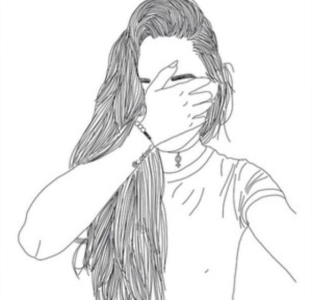 640x615 Lightgoodlena's Photos, Drawings And Gif Tumblr Girl - Drawing Of A Girl With Long Hair Tumblr