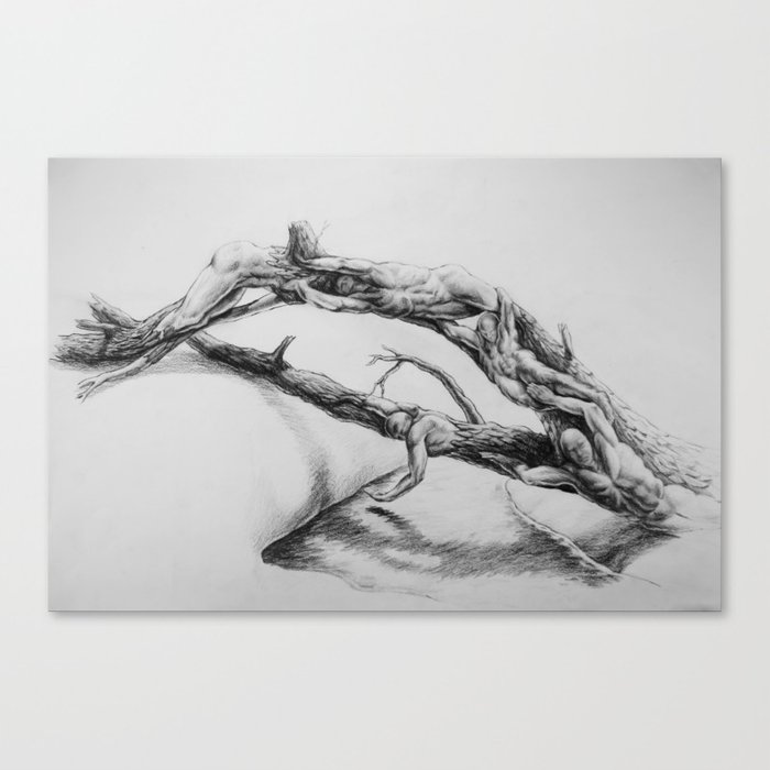 700x700 fallen tree people figure bridge reaching for water hand touching - Drawing Of A Hand Reaching
