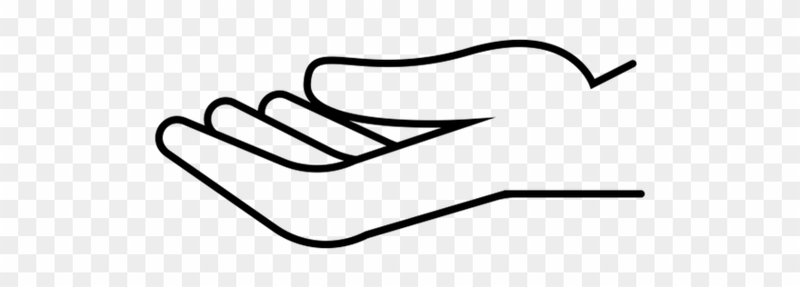 880x316 This Icon Represents A Single Hand Reaching Out, Asking - Drawing Of A Hand Reaching Out
