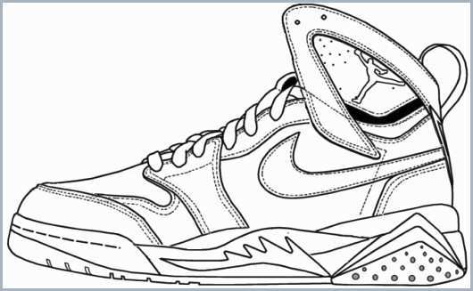 Drawing Of A Jordan Shoe At Paintingvalley.com 