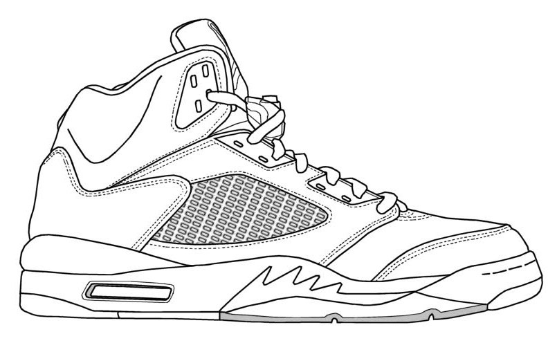 Drawing Of A Jordan Shoe at PaintingValley.com | Explore collection of