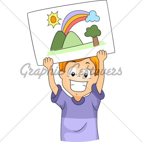 500x500 Kid Drawing Gl Stock Images - Drawing Of A Kid