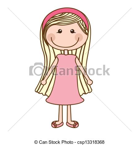 450x470 Kid Illustration Illustration Of Girl, In Cartoon Style - Drawing Of A Kid