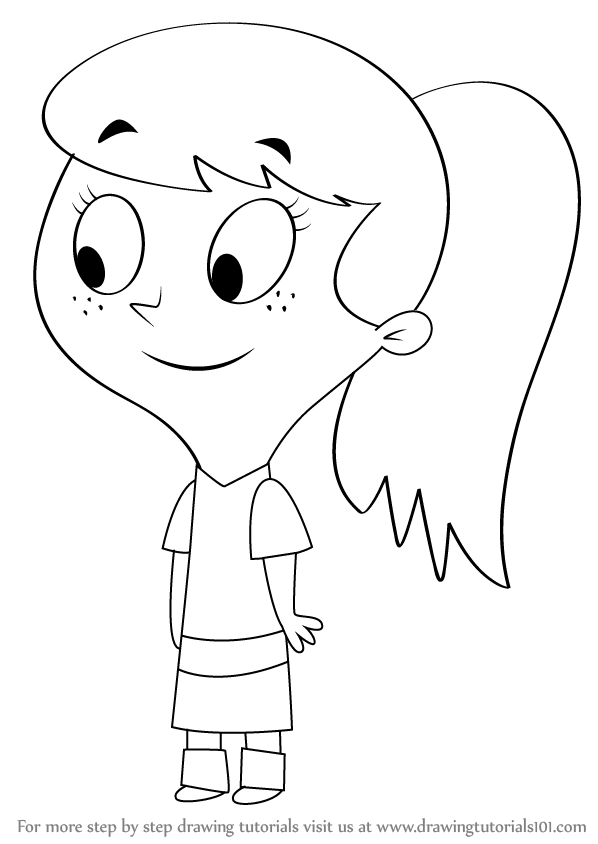 598x844 Learn How To Draw Fiona From Kid Vs Kat - Drawing Of A Kid