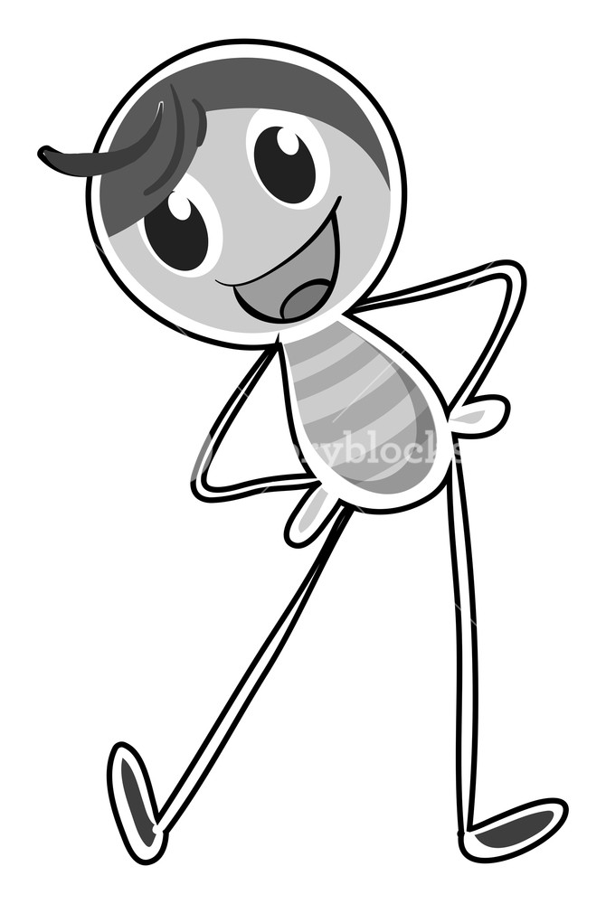 670x1000 Sketch Of A Kid Smiling Illustration Royalty Free Stock Image - Drawing Of A Kid