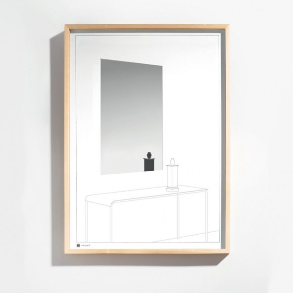 592x592 Danese Drawing N Mirror Agof Store - Drawing Of A Mirror