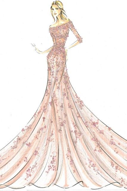 427x640 A Drawing Of A Stunning Princess Dress Princess Fashion - Drawing Of A Princess Dress